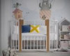 Кроватка-трансформер Incanto Nuvola LUX без маятника 120*60 (закругленный) белый/бук