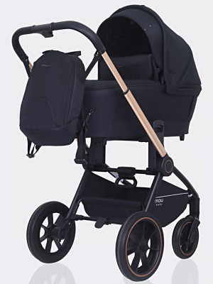 Коляска 2 в 1 MowBaby Zoom PU RA086 Gold Black