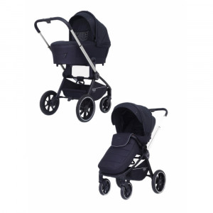 Коляска 2 в 1 MowBaby Zoom PU RA086 Silver Black - фото 1