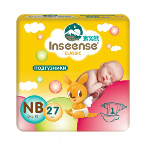 INSEENSE Подгузники  Classic  NB (0-5 кг) 27 шт (8) - фото 1