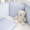 Защита для детской кроватки (бампер универсальный)Soft Cotton (Голубой) т.м.Perina