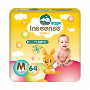 INSEENSE Подгузники Classic  M (6-11 кг) 64 шт (4)