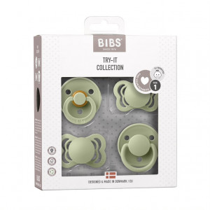 Набор пустышек латексных BIBS Try-it collection Sage, Арт.91343