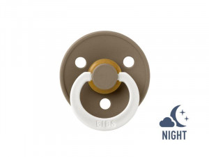 Пустышка латексная BIBS Colour Dark Oak Glow 0-6 месяцев, Арт.100255 - фото 1