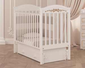 Кроватка Гандылян Даниэль люкс с маятником 120*60 белая