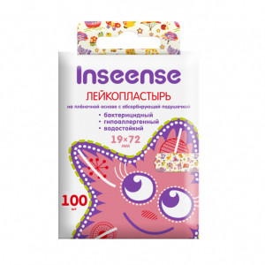 Лейкопластырь медицинский бактерицидный Inseense 1,9*7,2 см, №10(блок 10шт.)(10) - фото 1