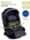 Автокресло Indigo Max-X isofix 0/1/2/3 (0-36 кг) графит