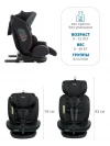 Автокресло Indigo Max-X isofix 0/1/2/3 (0-36 кг) черный