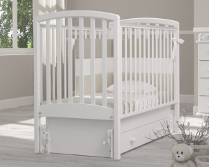 Кроватка Гандылян Дашенька с маятником 120*60 белый