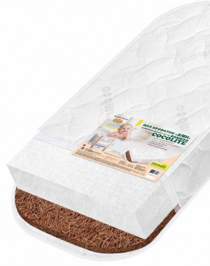 Матрас для кроватки 125*70 11 см закургленый Boom Baby Cocolite Эллен белый