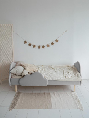 Кровать подростковая Облако 160*70 серая