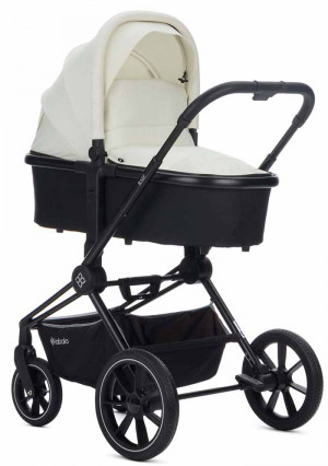 Коляска 2 в 1 Labala Raiz черная рама White/Black