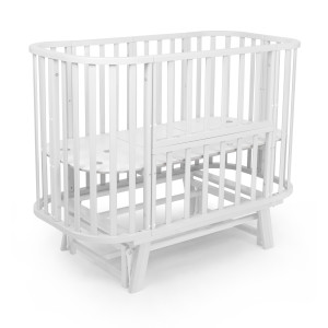 Кроватка-трансформер Sweet Baby Barocco New с маятником 120*60 Белый/Белый