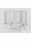 Кроватка-трансформер Incanto Verona 11 в 1 с маятником 125*75 (овал) и 75*75 (круг) белый/белый