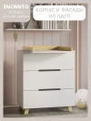 Комод Incanto Anniken LUX 800/3 ЛДСП белый/бук