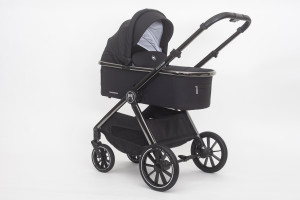 Коляска 2 в 1 Ining Baby KR 345 Pro black - фото 1