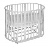 Кроватка-трансформер Sweet Baby Delizia V2 9 в 1 с маятником 125*75 (овал) и 75*75 (круг) белый