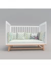 Кроватка Incanto Anniken Ecco 120*60 с маятником белый/бук