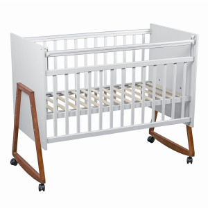 Кроватка Мой малыш Astrid 120*60 без маятника белый/бук
