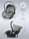 Автокресло Indigo Unica LB321 0+ (0-13кг) св.серый