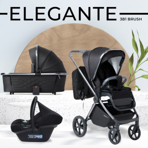 Коляска 3 в 1 Sweet Baby Elegante BRD Black