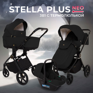 Коляска 3 в 1 Sweet Baby Stella Plus Neo Black