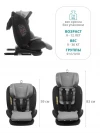 Автокресло Indigo Max-X isofix 0/1/2/3 (0-36 кг) серый