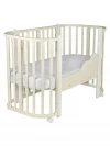 Кроватка-трансформер Indigo Baby Lux без маятника 120*60 (закругленный) сл.кость