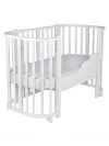 Кроватка-трансформер Indigo Baby Lux без маятника 120*60 (закругленный) белый