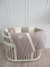 К-т 6пр.для овальной и прямоугольной кроватки Organic baby cotton цв.бежевый 6116/4