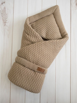 Конверт вязаный утепленный "Хьюге" кофейный 2019/4