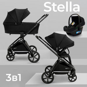 Коляска 3 в 1 Sweet Baby Stella Black