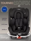 Автокресло Indigo Tourneo isofix 0/1/2/3 (0-36кг) черный твил