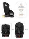 Автокресло Indigo Tourneo isofix 0/1/2/3 (0-36кг) черный твил
