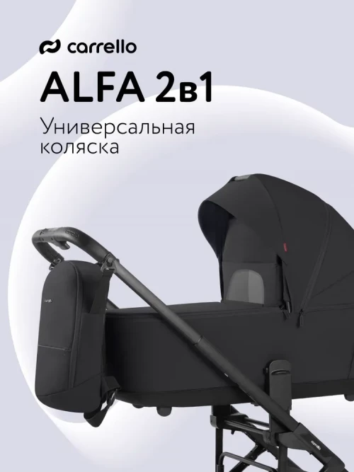 Коляска 2 в 1 Carrello Alfa CRL-6522 Rock Black 2025