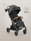 Коляска прогулочная Happy Baby Lynn black & flora