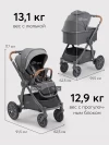 Коляска 2 в 1 Happy Baby Mommer Pro Nova dark grey