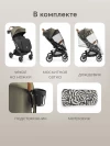 Коляска прогулочная Happy Baby Lynn dark olive & flora