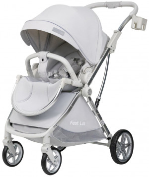 Коляска прогулочная Farfello Fest Lux Light Grey