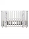 Кроватка-трансформер Indigo Baby Line 5 в 1 с маятником 100*70 / 140*70 (закругленный) лаванда