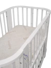 Кроватка-трансформер Indigo Baby Line 5 в 1 с маятником 100*70 / 140*70 (закругленный) лаванда