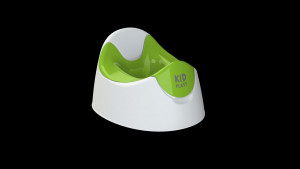 Горшок KidPlast Oxima белый/зеленый