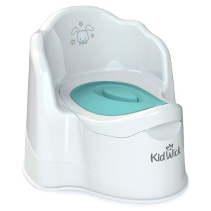 Горшок Kidwick Трон белый/белый с бирюзовой крышкой