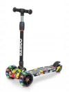 Самокат 3-х колесный Farfello FG-11 граффити черный
