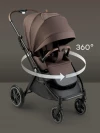 Коляска прогулочная Happy Baby Luna 360 dark brown