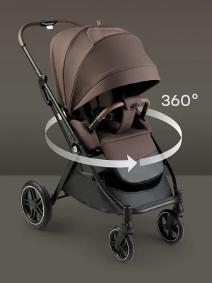 Коляска прогулочная Happy Baby Luna 360 dark brown