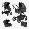 Коляска 3 в 1 Farfello Sola Trio Comfort Light black