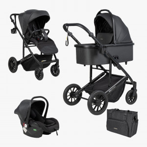 Коляска 3 в 1 Farfello Sola Trio Comfort Light black