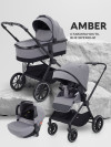 Коляска 3 в 1 MowBaby Amber MB068 Grey