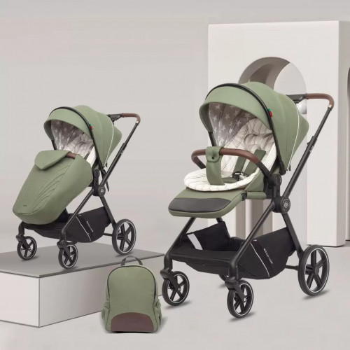 Коляска прогулочная Luxmom A2 темно-зеленый